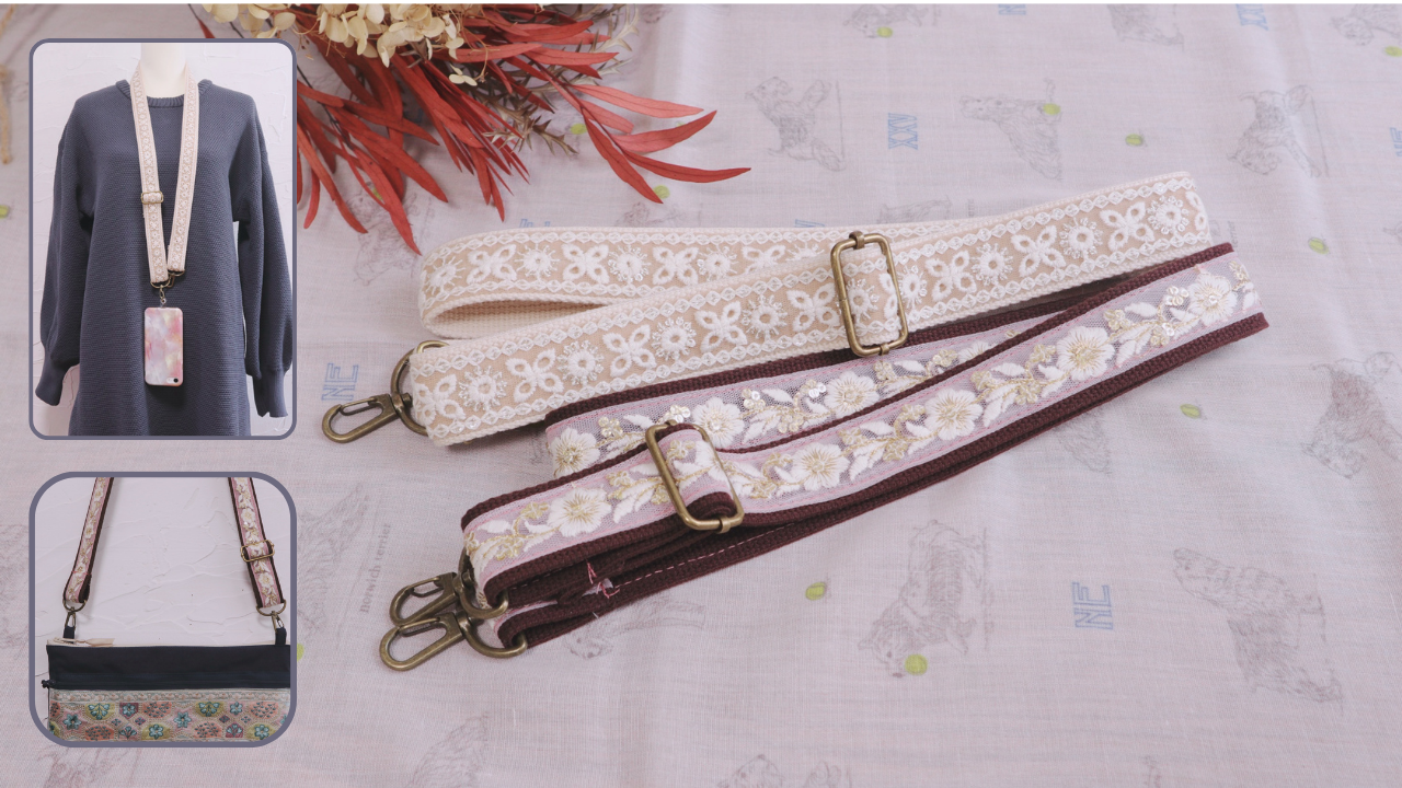 スマホショルダーの作り方【インド刺繍リボン第二弾】ハンドメイド 